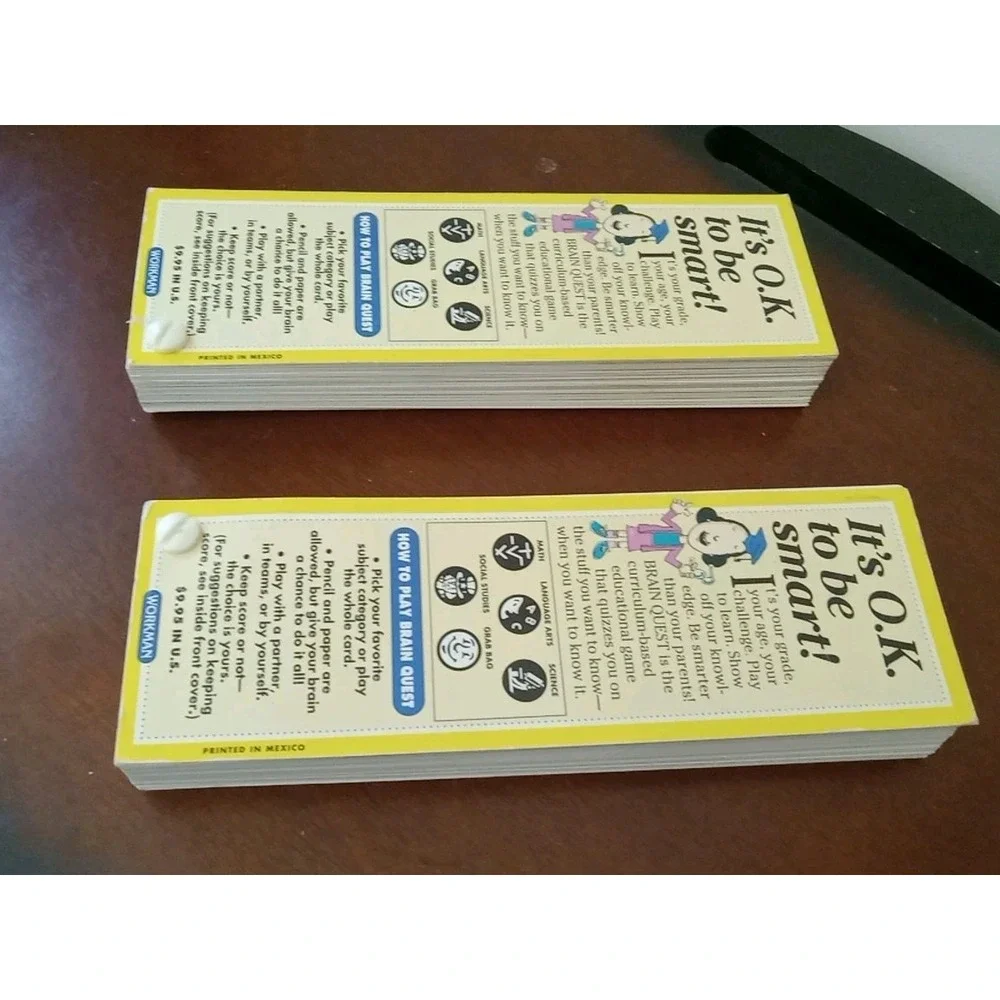 Brain Quest 3rd Grade Ages 8 9 Deck 1 & 2 Question Answer Challenge Mind Trivia